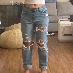 High waisted Levi jeans
